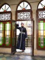 ⁦قفطان بروكار اسود ملوكي⁩ - الصورة ⁦2⁩