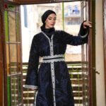 قفطان بروكار اسود ملوكي