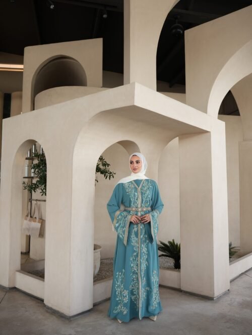 ⁦قفطان فيروزي مشكوك⁩ - الصورة ⁦2⁩