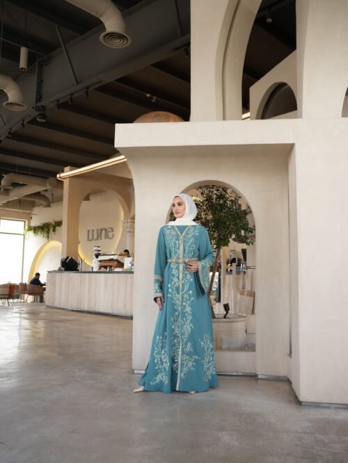 ⁦قفطان فيروزي مشكوك⁩ - الصورة ⁦7⁩